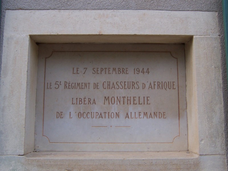 Plaque de la liberation de Monthelie (France – Cote d’Or)
